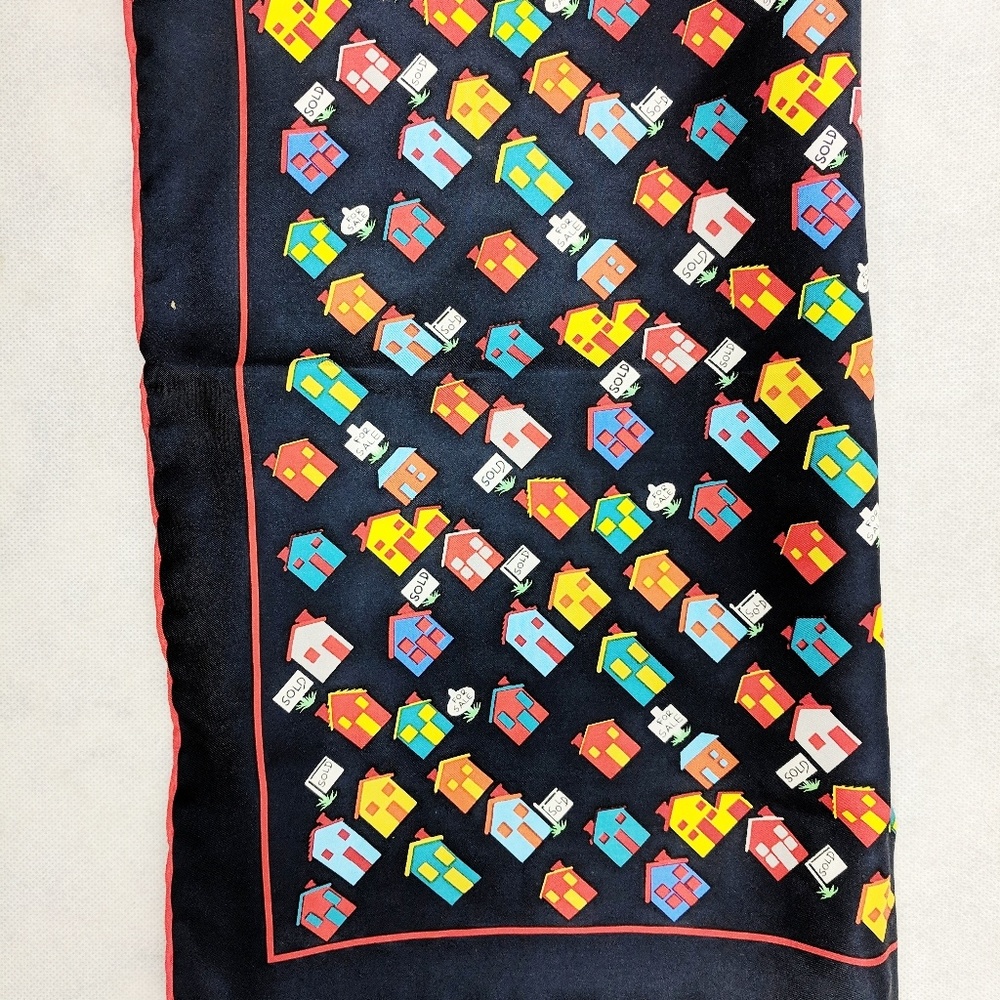 Vintage Real Estate Glam!  ALYNN 100% Silk Scarf